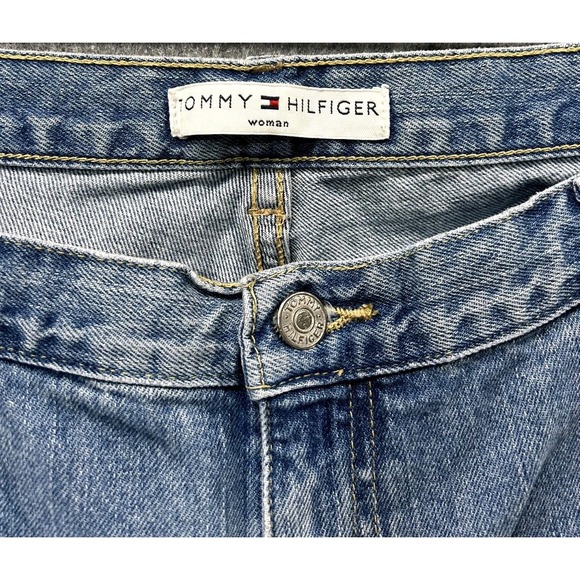 Tommy Hilfiger Cotton Capri Cropped Medium Wash Blue Denim Women's Size‎ 16 - Picture 2 of 8